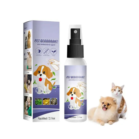 Desodorante corporal para mascotas y agente antibacteriano 60ml