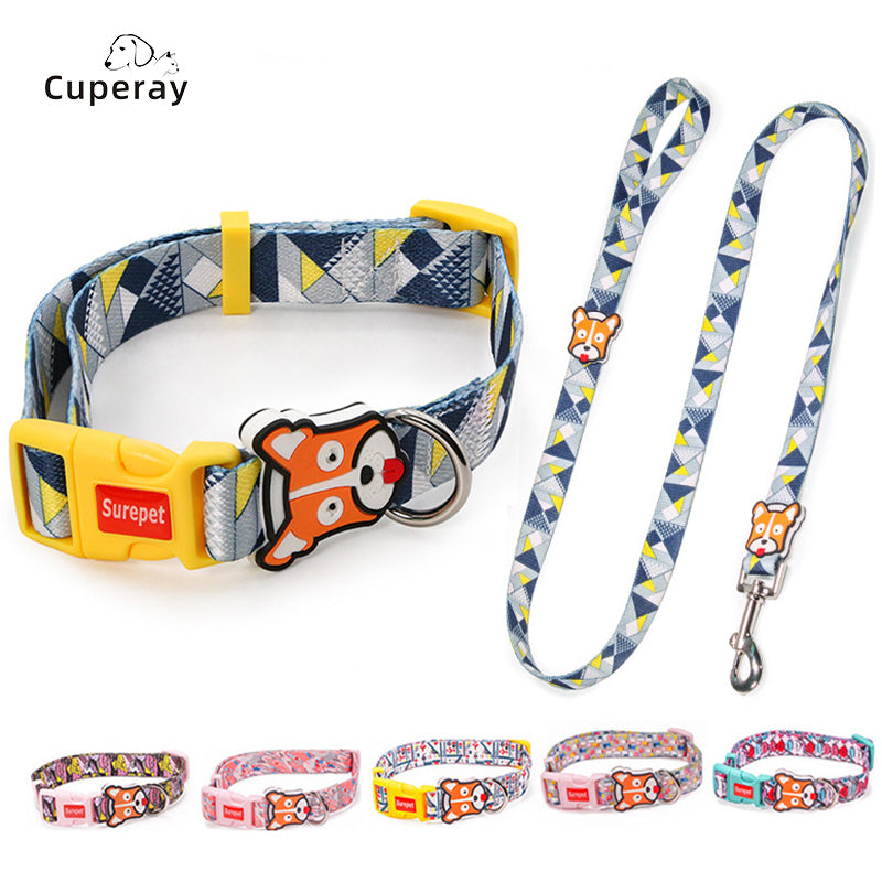 Collar de nailon colorido para perros pequeños y medianos