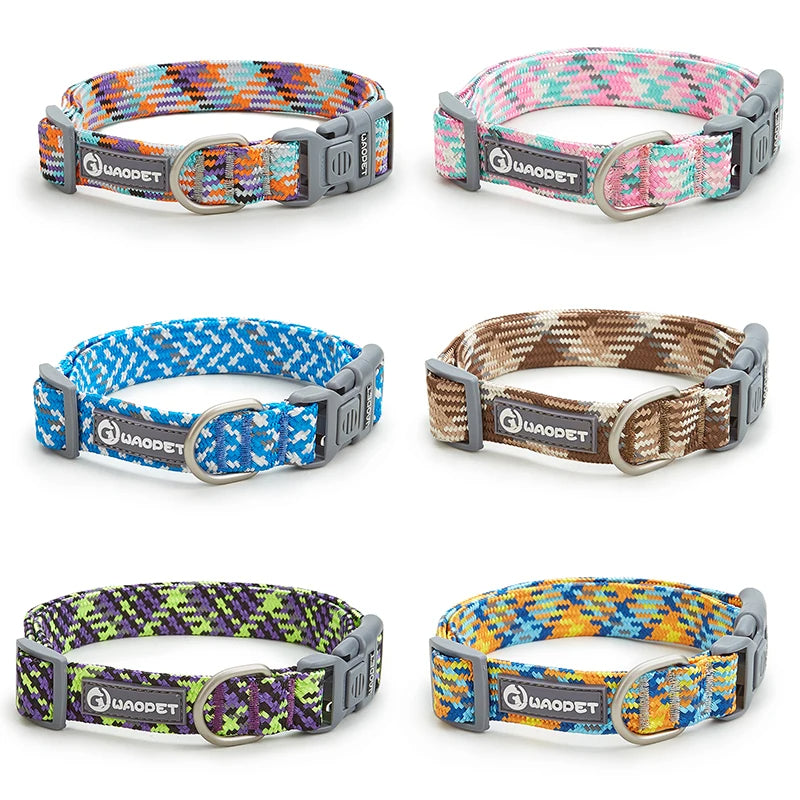 Collar reflectante con diseños para perros medianos y grandes