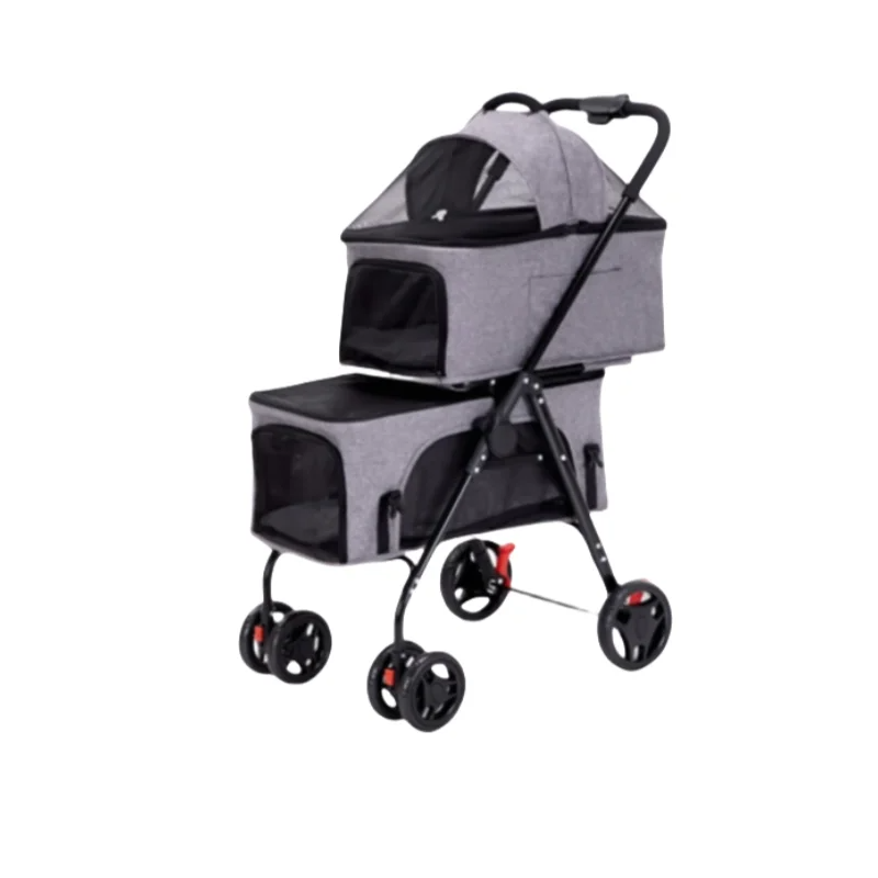 Coche plegable con doble compartimento