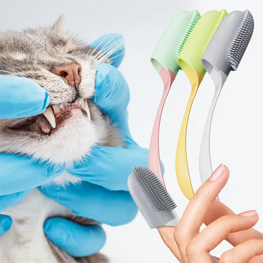 Cepillo de dientes con agarre cómodo para mascotas