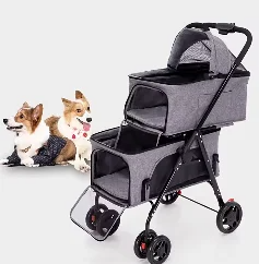 Coche plegable con doble compartimento