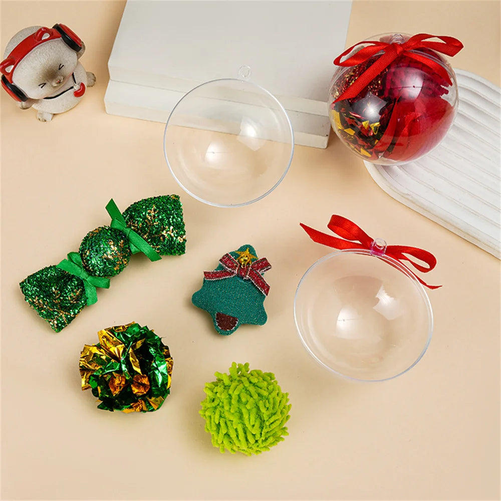 Juguete de Gato esilo Bola navideña de arbol (Pack 4 juguetes)