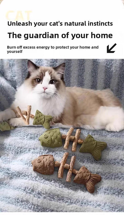 Catnip con forma de pescado para gatos