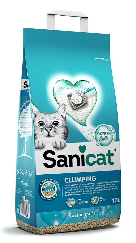 Arena para gatos Sanicat Jabon de marsella 8L
