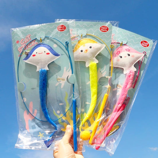 Cañita para gatos modelo manta raya