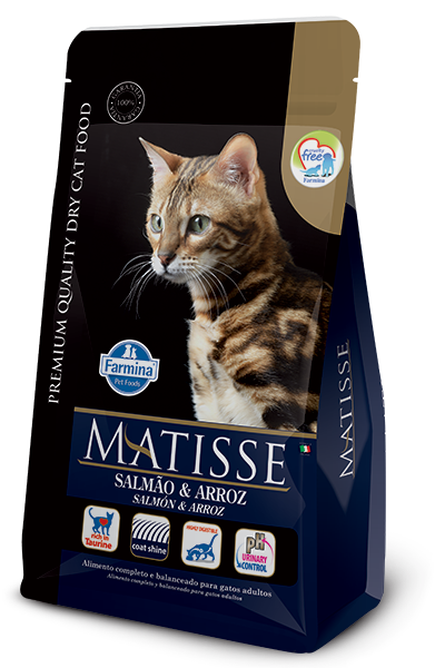 Comida para Gato Farmina: Matisse, Adulto, Salmón y Arroz 800 gr y 2KG