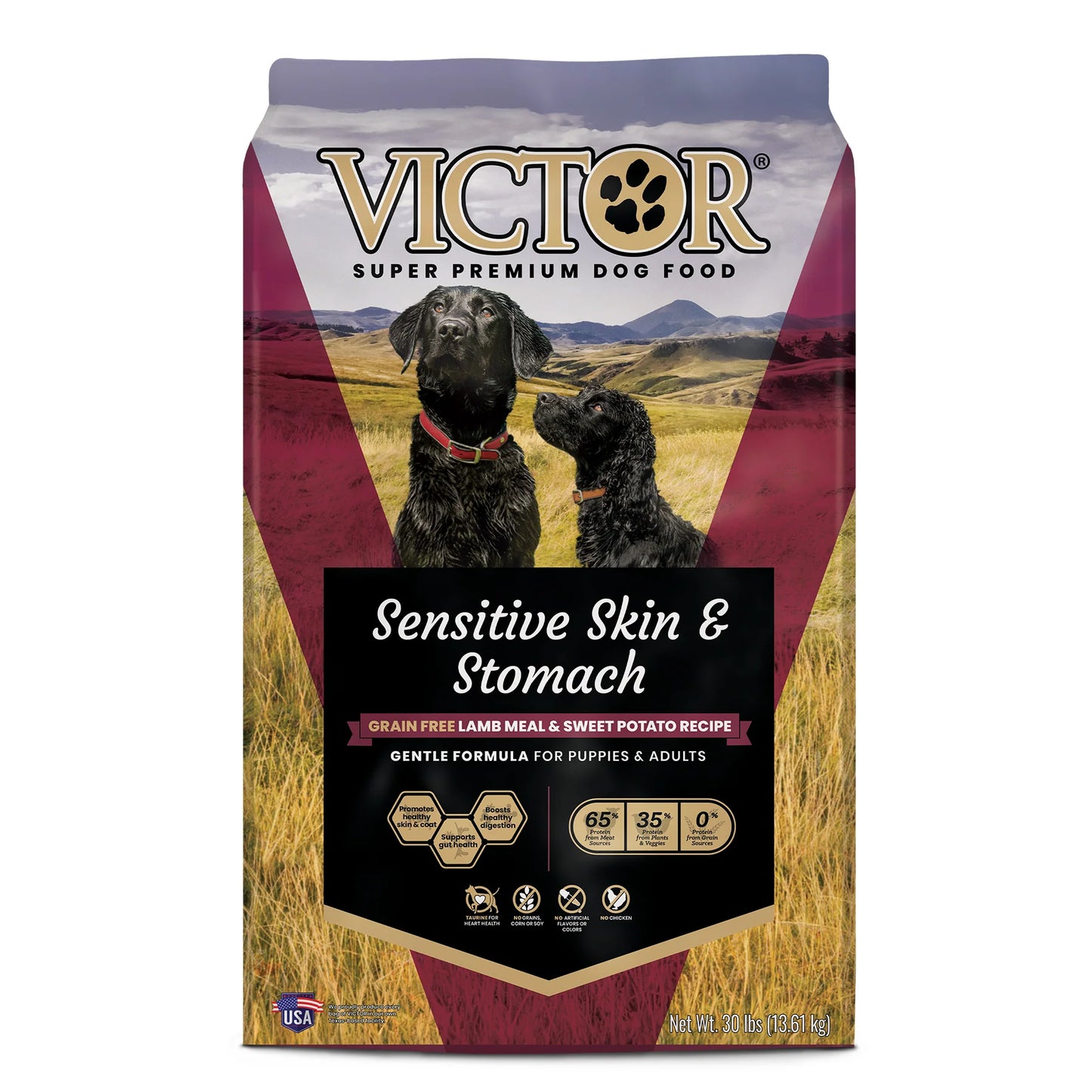 Comida para Perro Victor: Libre de Granos, Cordero, 2.26Kg.