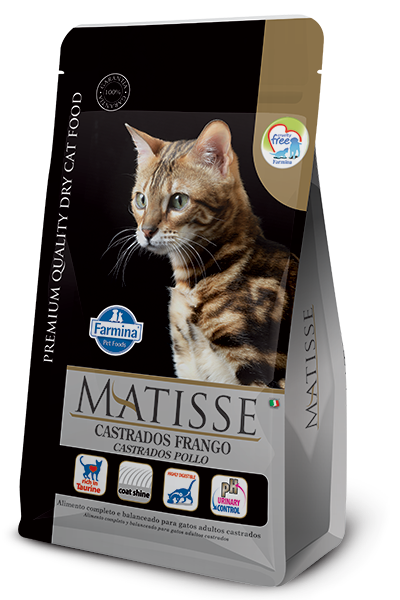 Comida para Gato Farmina: Matisse, Adulto, Castrados Pollo 2KG