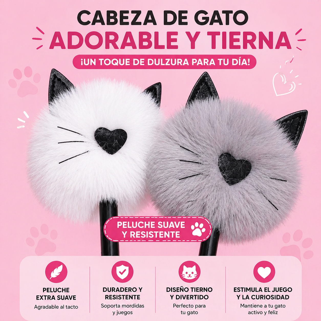 Cañita para gatos estilo gatito #C23