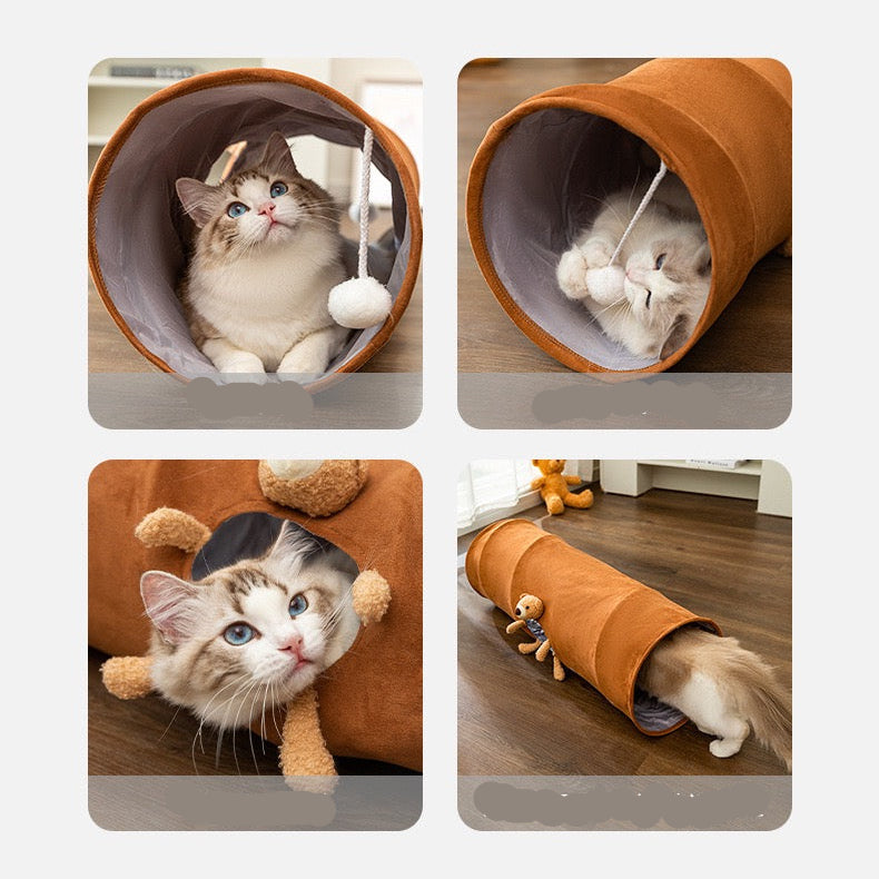 Túnel de gato chocolate 120cm