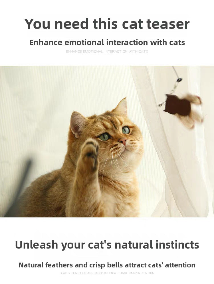 Cañita para gatos con forma de pajaros