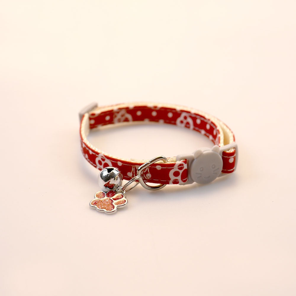 Collar para gatos con dije de huellita
