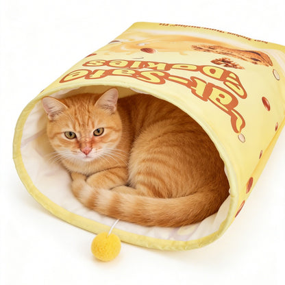 Túnel forma de snack para gatos