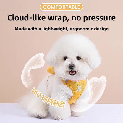 Pechera de peluche de lazo para razas pequeñas