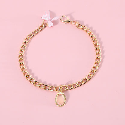 Collar brillante con piedra preciosa para mascotas