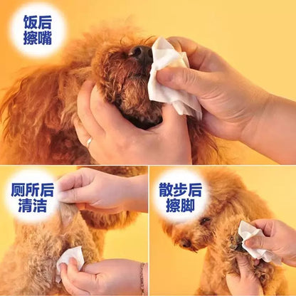 Toallas húmedas para mascotas Pet Soft 100pcs