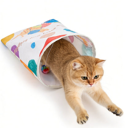 Túnel forma de snack para gatos