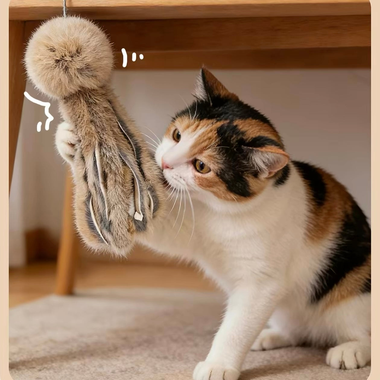 Juguete para gatos estilo pulpo con olor a conejo