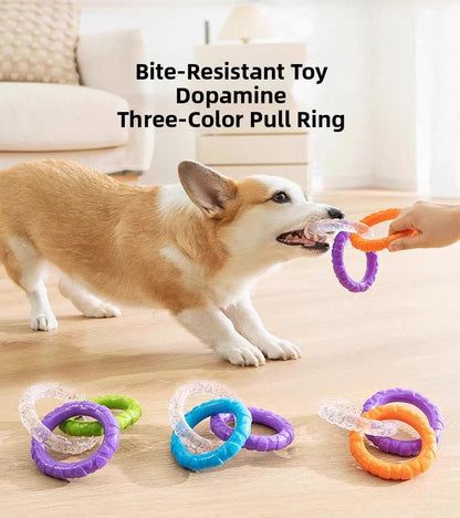 Juguete de perro aros para jalar y morder