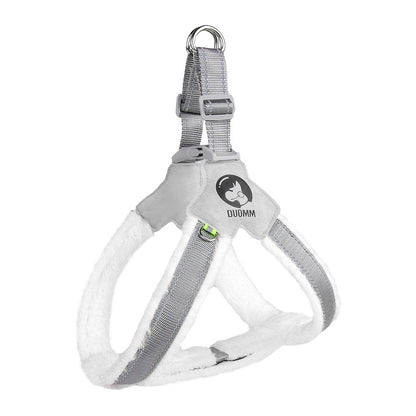 Pechera gris con correa para mascotas  modelo HAR202