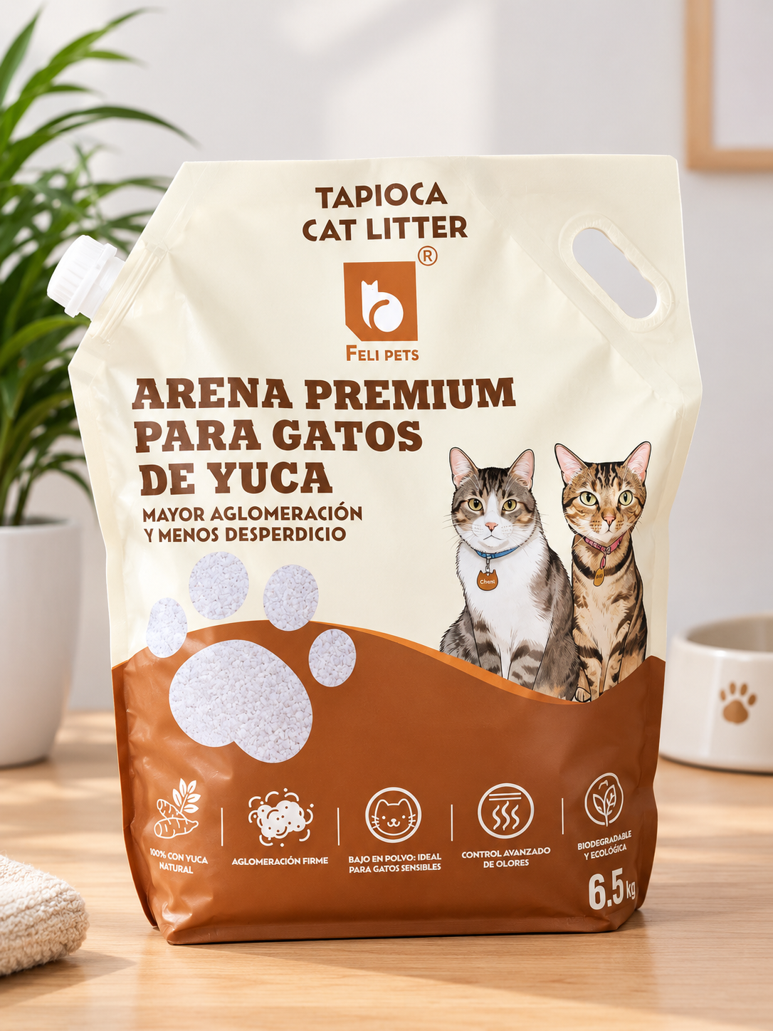 Arena premium de yuca Felipets 6.5KG