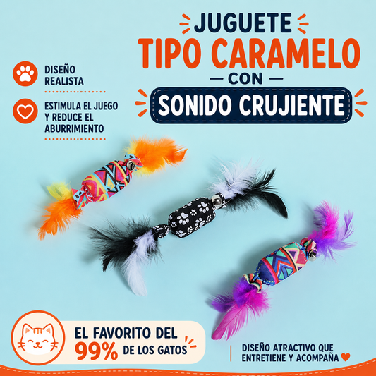 Juguete para gatos tipo caramelo