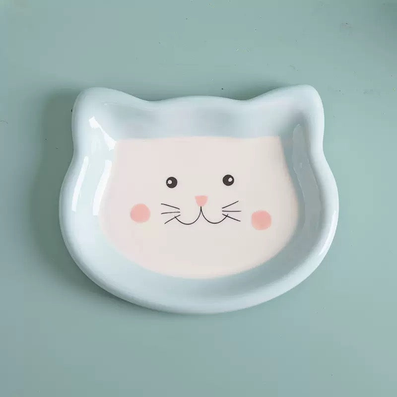 Plato de cerámica plano para mascotas #20