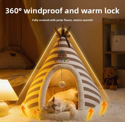 Teepee (Tipi) acolchado para mascotas tamaño L