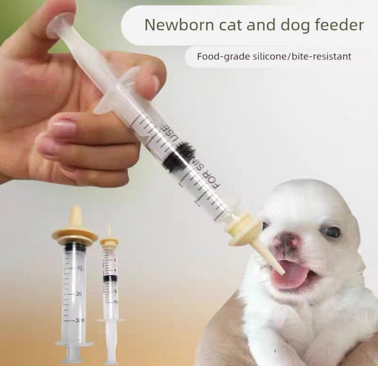 Jeringa para alimentación de mascotas bebes