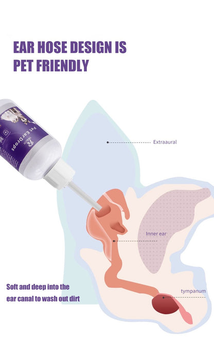 Limpiador de oído en líquido para mascotas 60ml