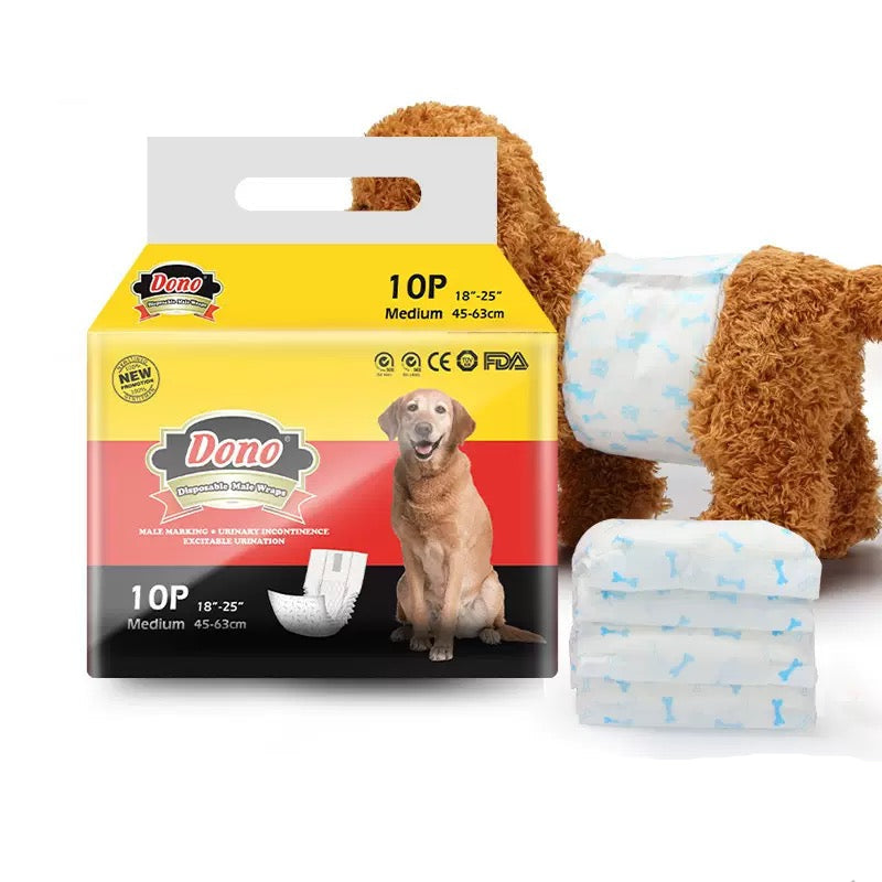 Pañales desechables para perros machos
