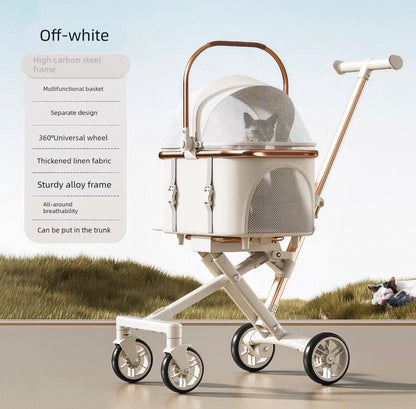 Coche para mascotas 311 blanco (Hasta 15kg)