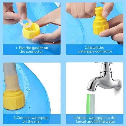 Piscina inflable de splash para perros