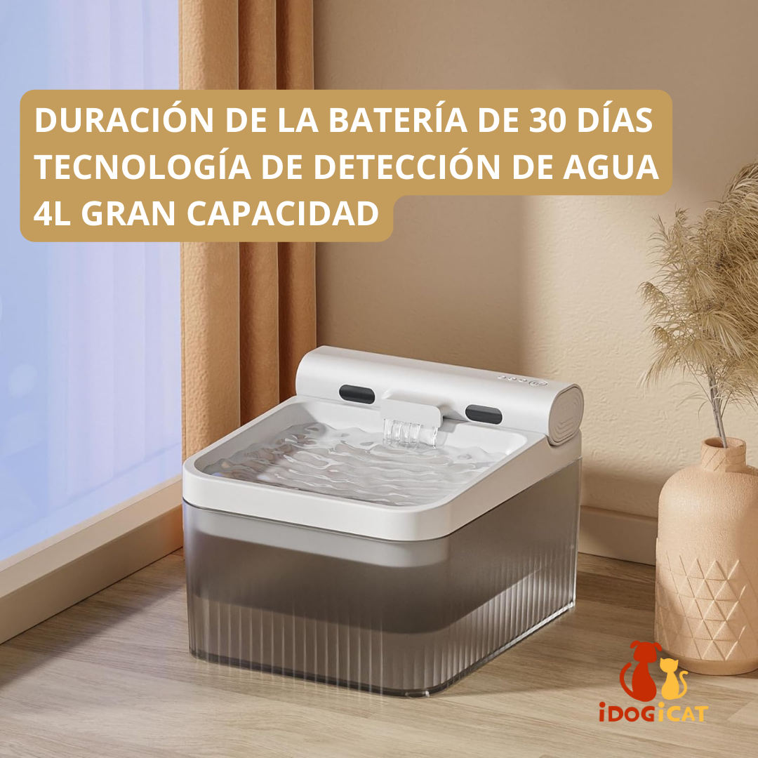 Fuente de agua inalámbrica con sensor de movimiento