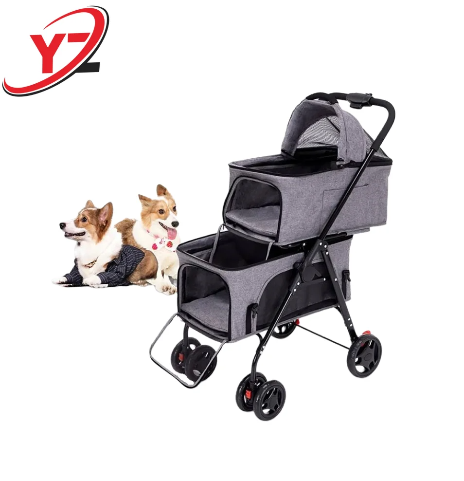 Coche plegable con doble compartimento
