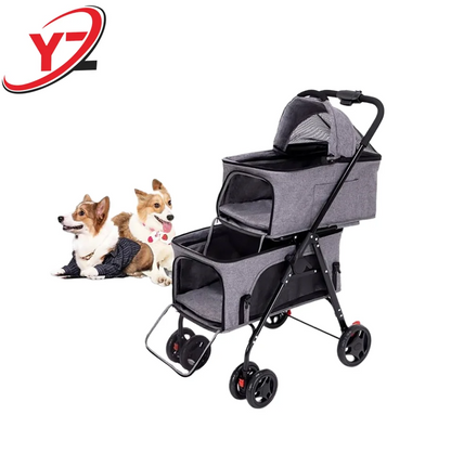 Coche plegable con doble compartimento