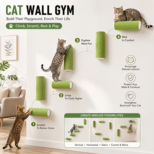 Rascador de fieltro forma Palitos adhesivos para pared