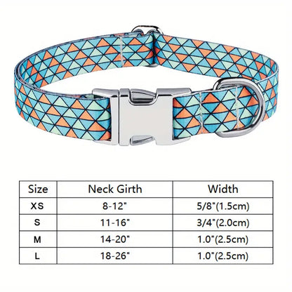 Collar estampado de acero para mascotas