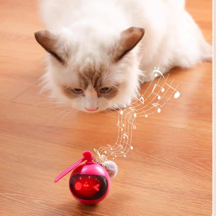 Pelota interactiva para gatos con sonido recargable