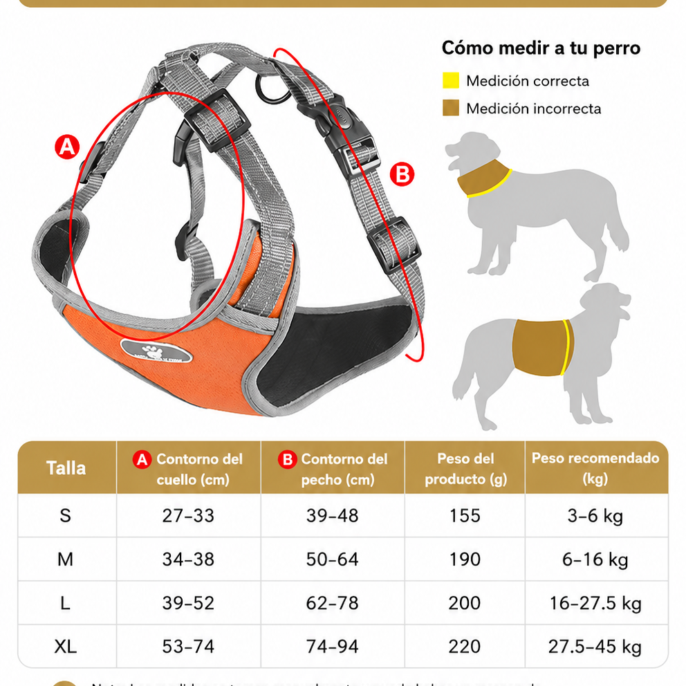 Pechera para perros grandes modelo 425