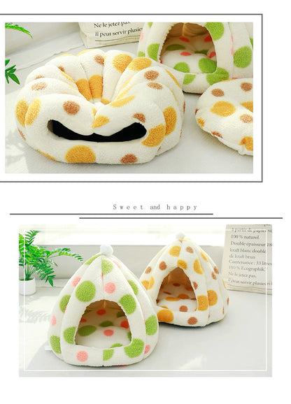 Casita afelpada para mascotas pequeñas 40*19*35cm