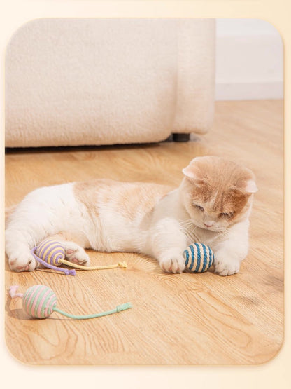 Pelotas de cuerda para gatos