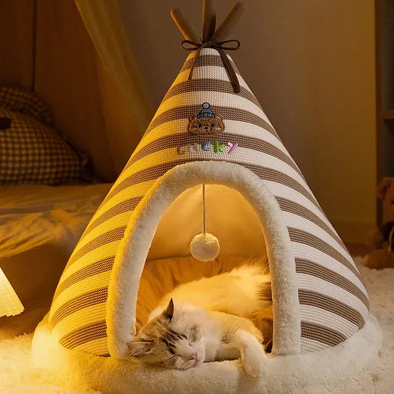 Teepee (Tipi) acolchado para mascotas tamaño L