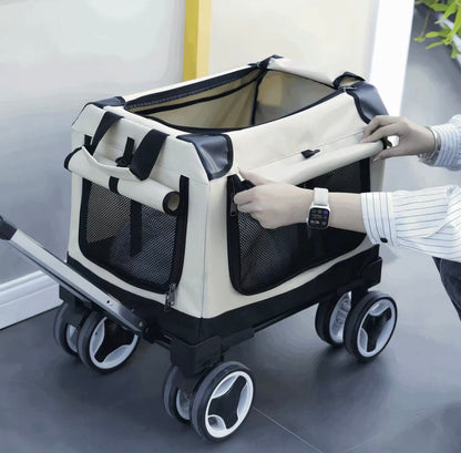 Maleta transportadora con ruedas para mascotas de gran capacidad (Hasta 20kg)