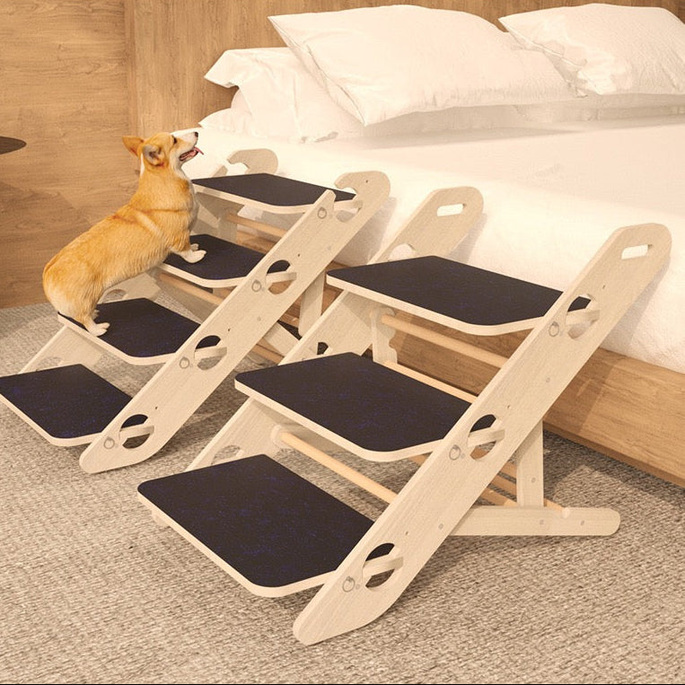 Escalera/Rampa de madera para mascotas pequeñas