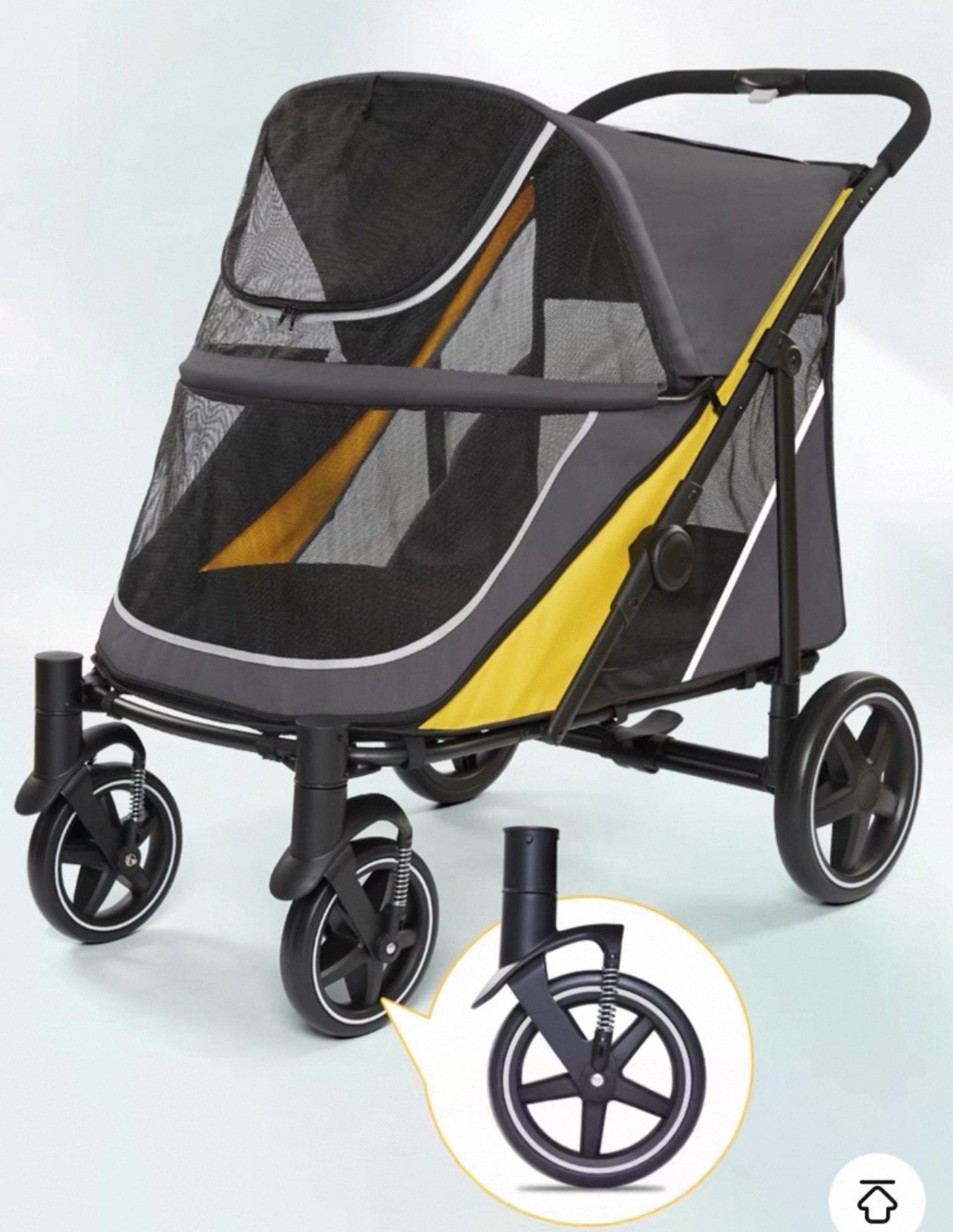 Coche plegable para mascotas grandes (Soporta hasta 60kg)