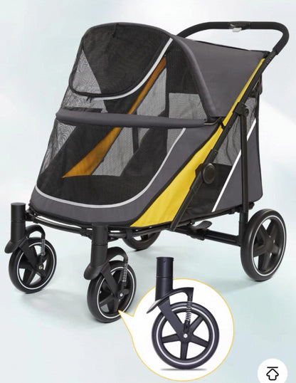 Coche plegable para mascotas grandes (Soporta hasta 60kg)