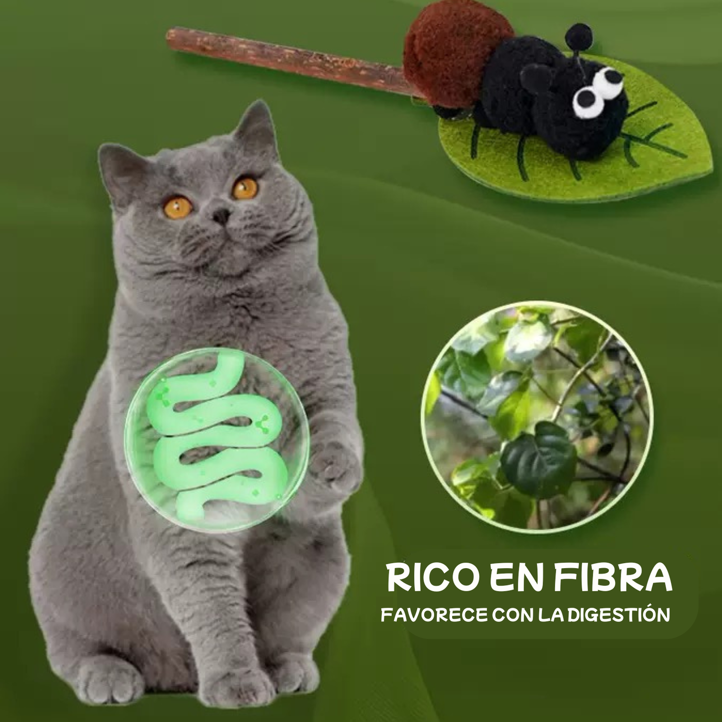 Juguete de gato con Catnip y matatabi forma de oruga