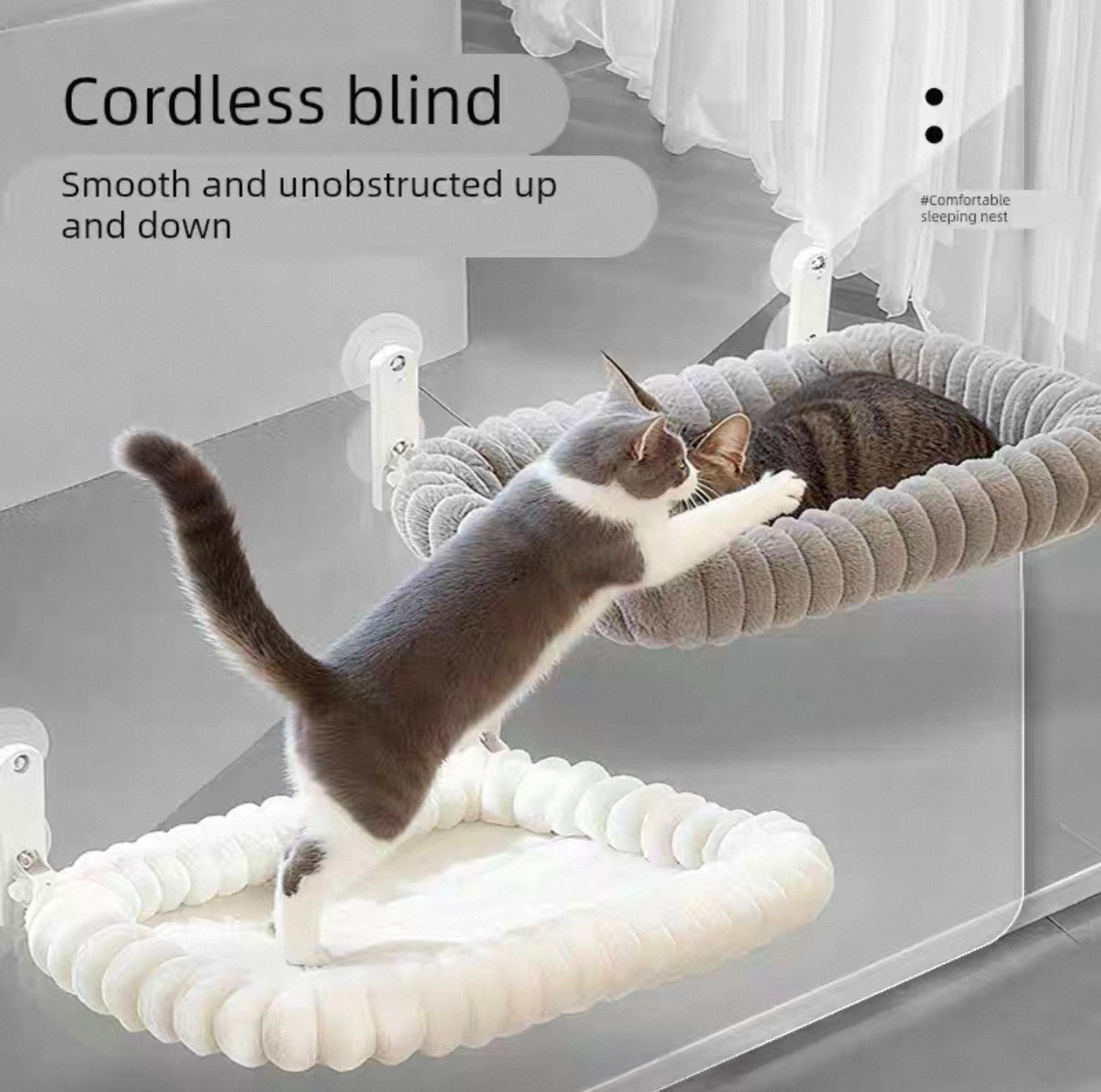 Hamaca de ventana para gatos modelo nube
